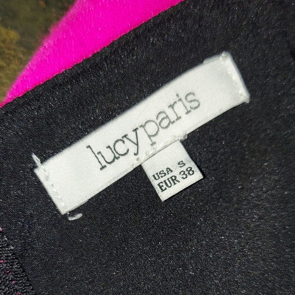 Pink and Black Strappy Dress - Picture 2 of 7